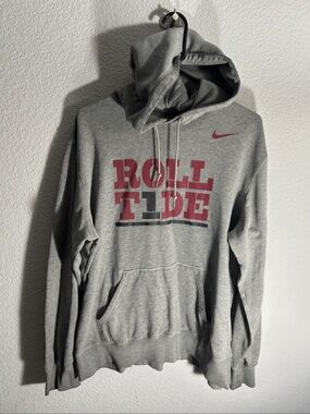 VTG Nike Alabama Crimson Tide Mens Hoodie Pullover Size XL Gray Roll Tide